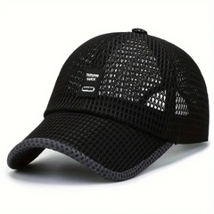 BLACK MESH LINK BASEBALL CAP