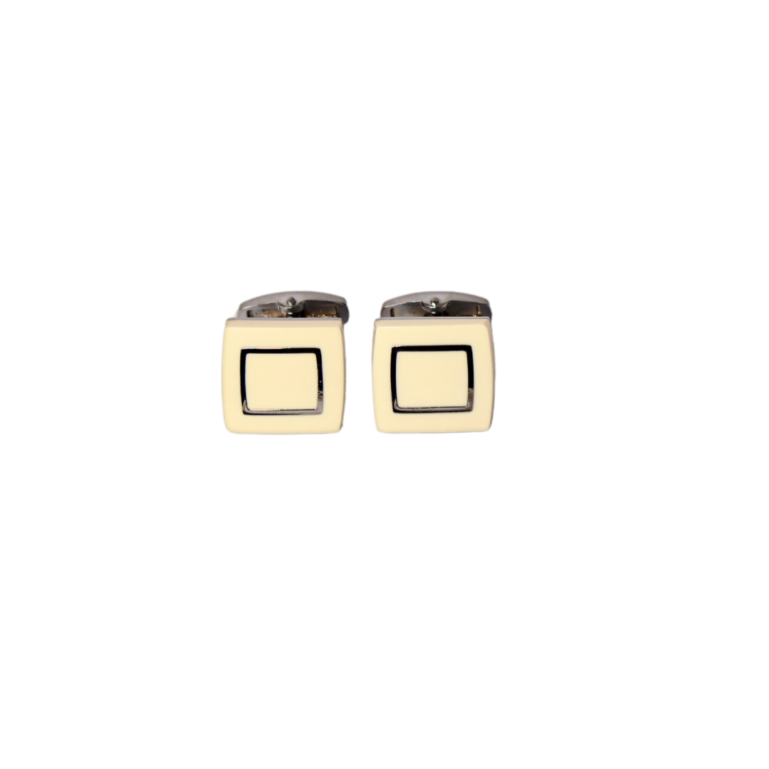 IVORY FRAME CUFFLINKS