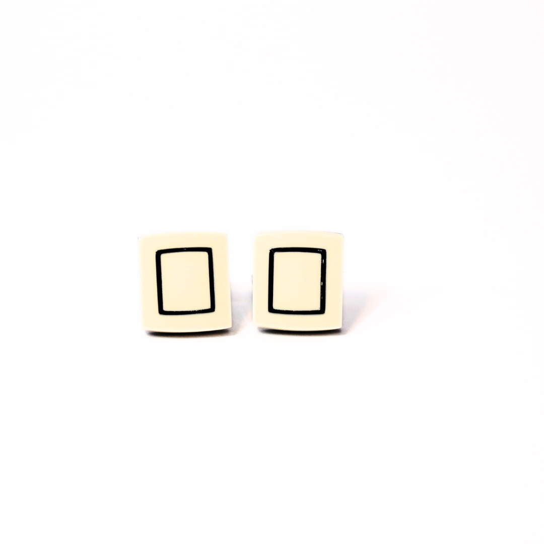 IVORY FRAME CUFFLINKS