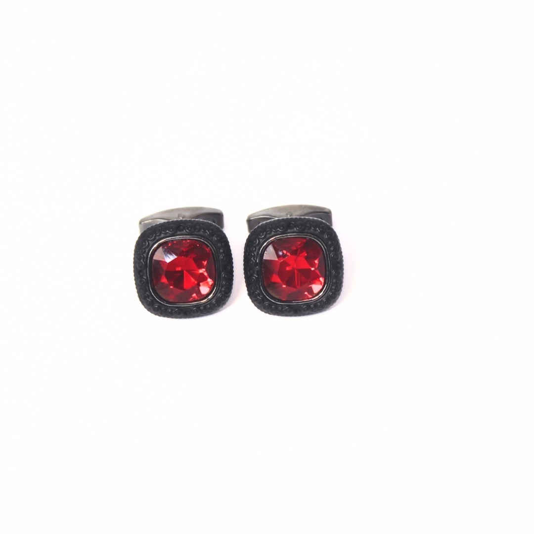 RADIANT GEM RED & BLACK CUFFLINKS