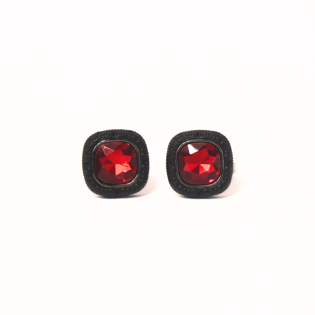 RADIANT GEM RED & BLACK CUFFLINKS