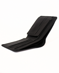 SLIM VAULT BLACK TEXTURED WALLET