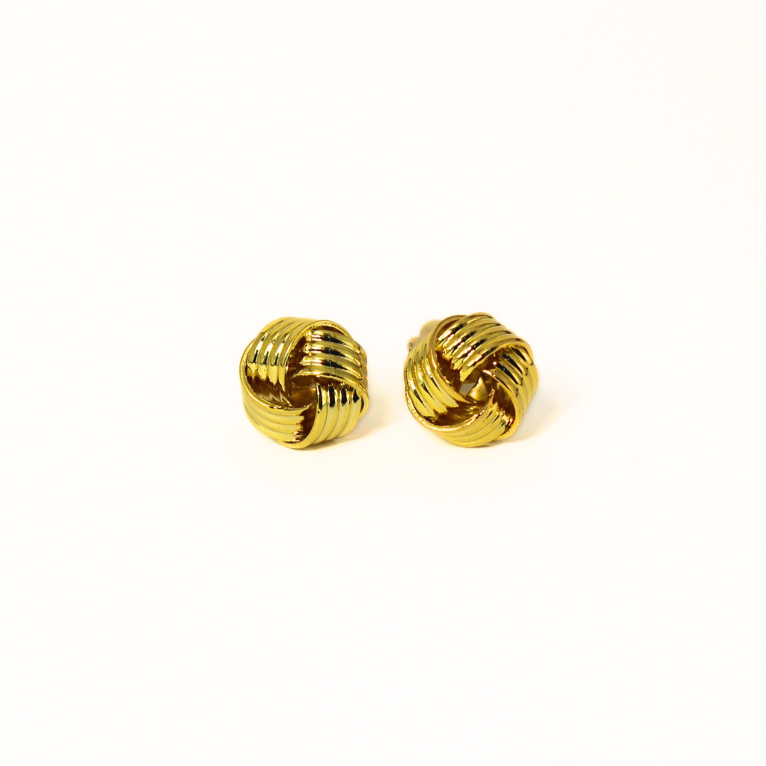 METALLIC GOLD REGAL KNOT CUFFLINKS