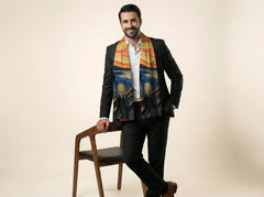 The Scream Dual-Sided Scarf and Pocket Squares Set