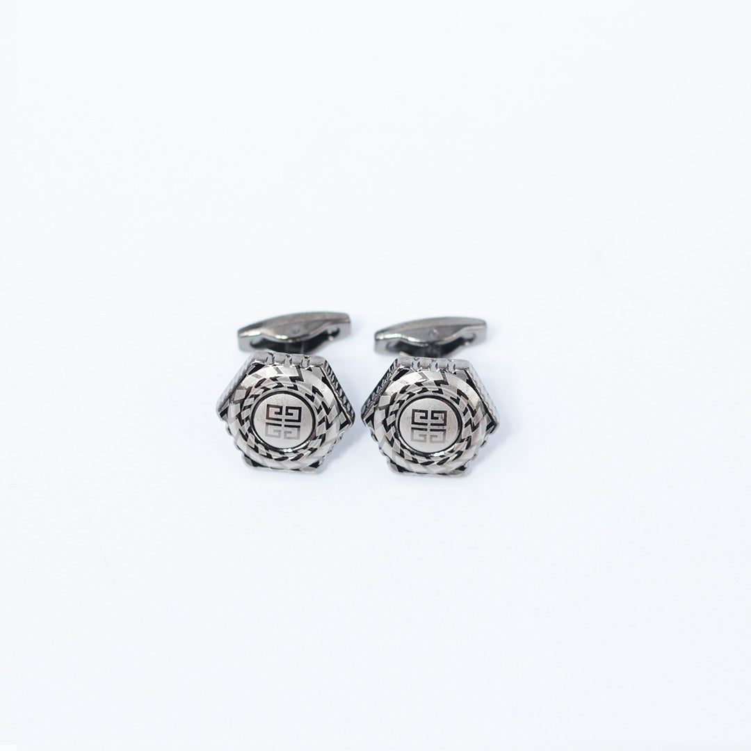 PENTAGON GREY BOLT CUFFLINKS