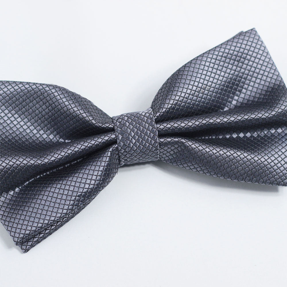 GREY TEXTURED BOW TIE