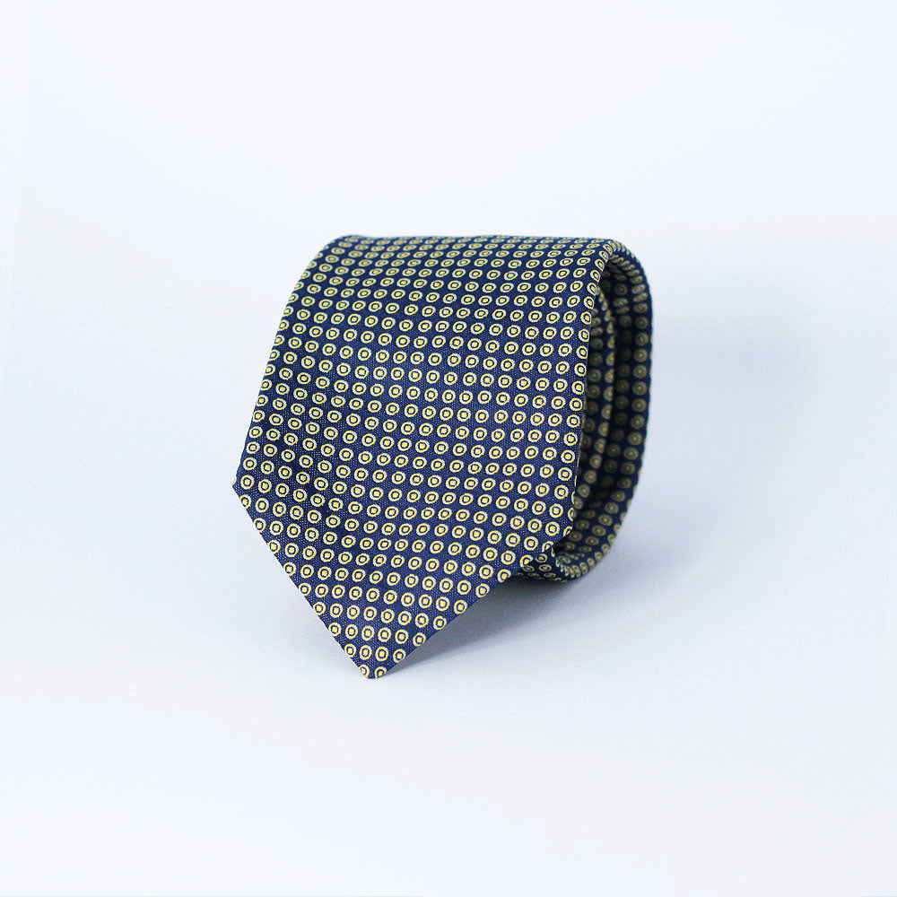 THE NAVY POLKA POCKET SQUARE & TIE SET