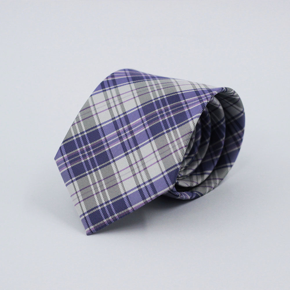PURPLE PLAID TIE