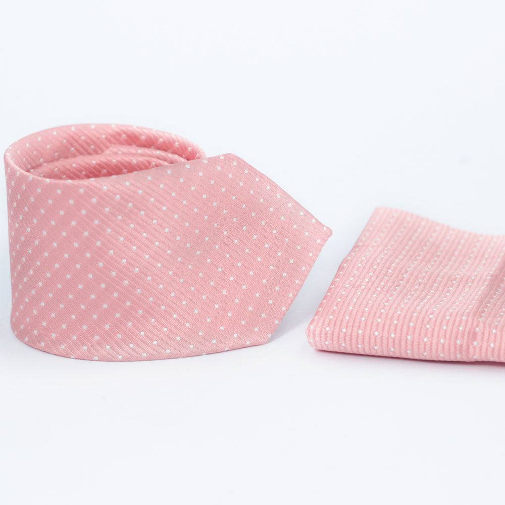 DOTTED PINK FESTIVE TIE SET