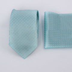 DOTTED ICE BLUE FESTIVE TIE SET