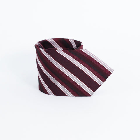THE MAROON STRIPED TIE