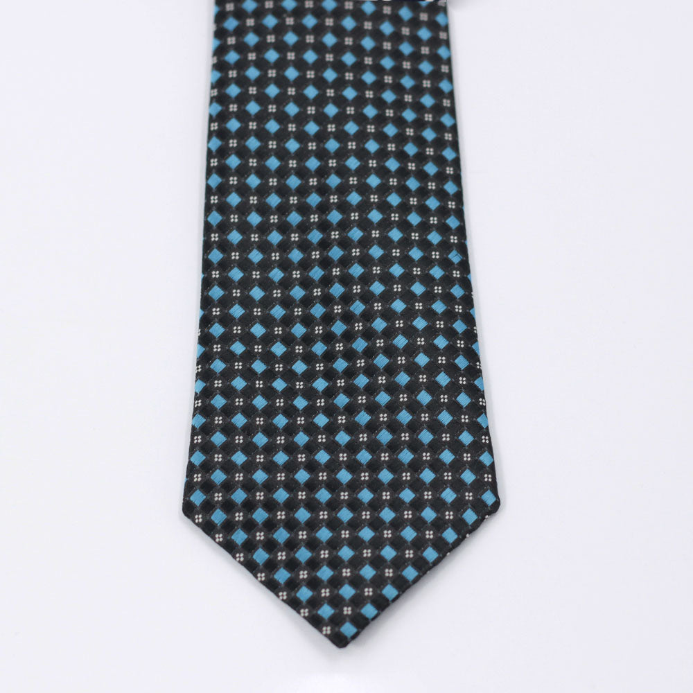 BLUE & BLACK CHECKERED VECTOR TIE