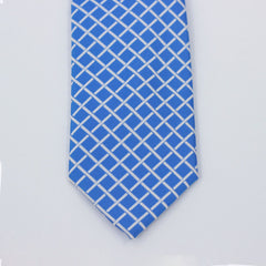 AZURE BLUE CRISS CROSS TIE