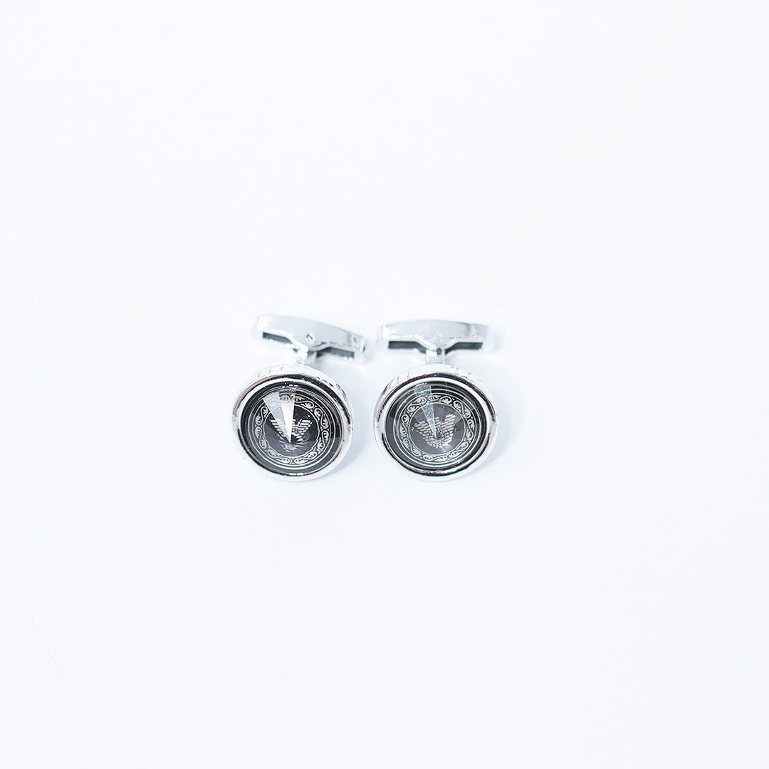 CRYSTAL ELEGANCE ROUND CUFFLINKS