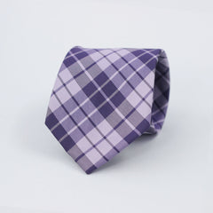 PURPLE CHECKERED  TIE