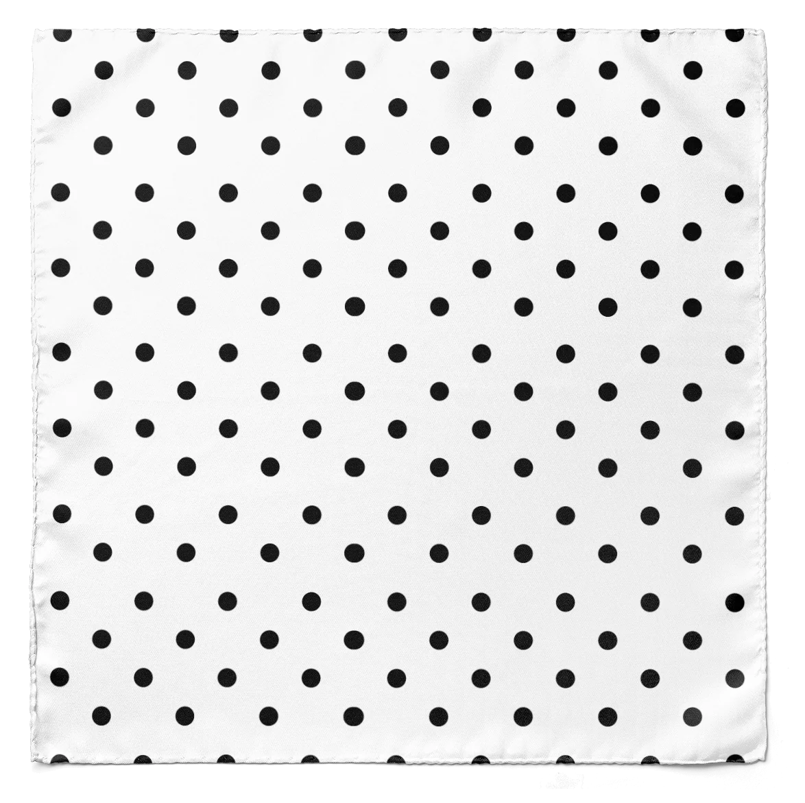 WHITE WITH BLACK POLKA DOT TIE SET