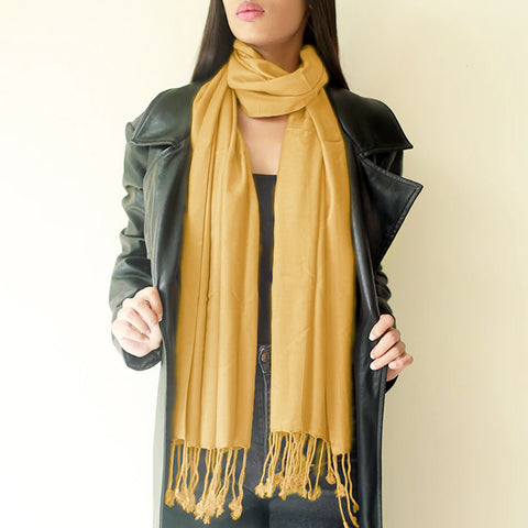 MUSTARD LAWN SCARF
