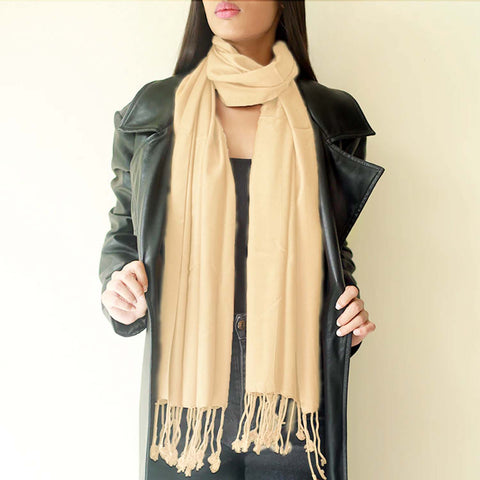 RICH CREAM LAWN SCARF