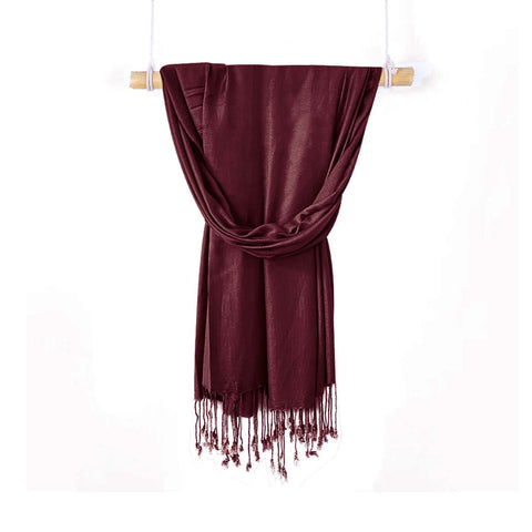 DEEP MAROON LAWN SCARF