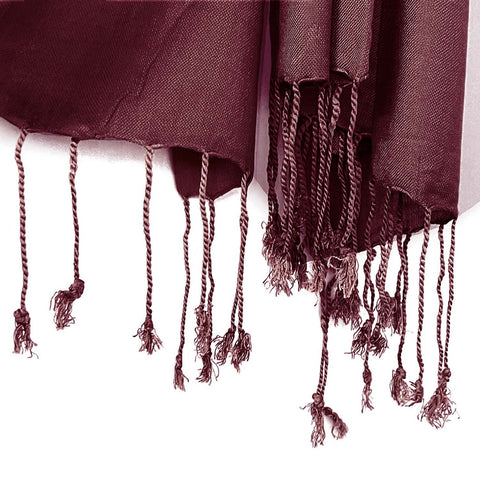DEEP MAROON LAWN SCARF