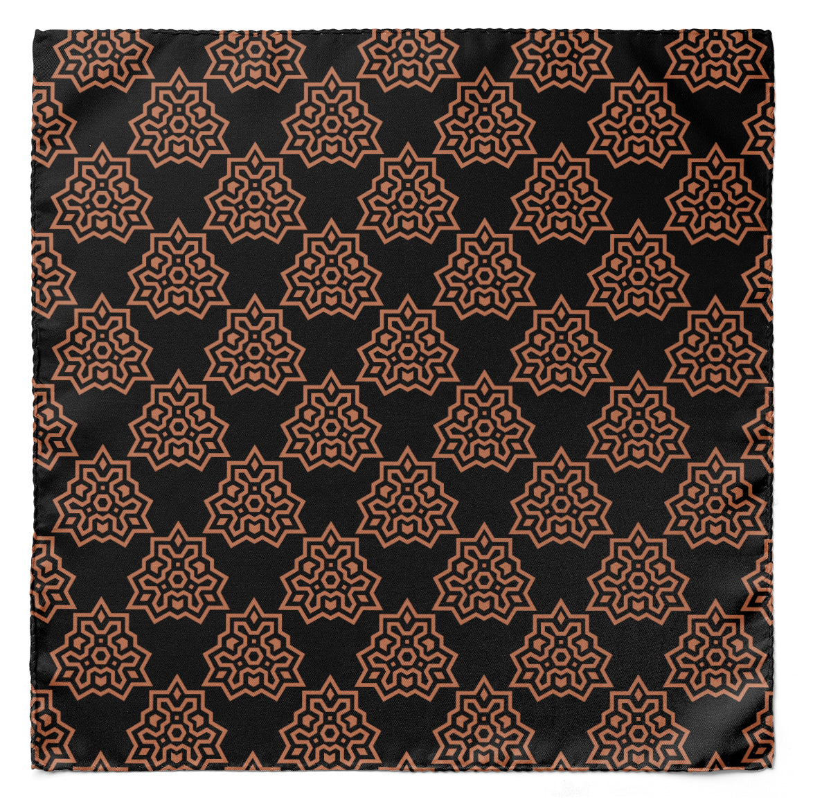BROWN INDIGO SILK POCKET SQUARE