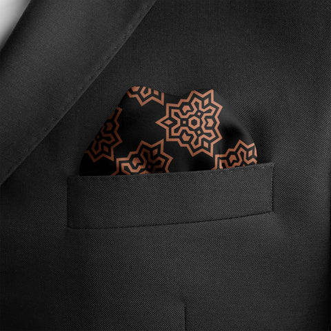BROWN INDIGO SILK POCKET SQUARE