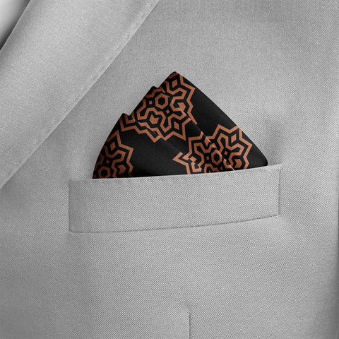 BROWN INDIGO SILK POCKET SQUARE