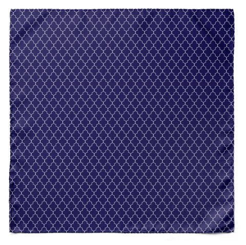 BLUE WHITE TARTAN SILK CRAVAT