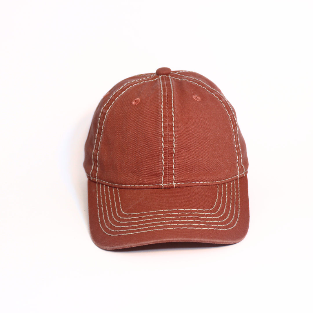 DUSTY ORANGE COTTON BASEBALL CAP