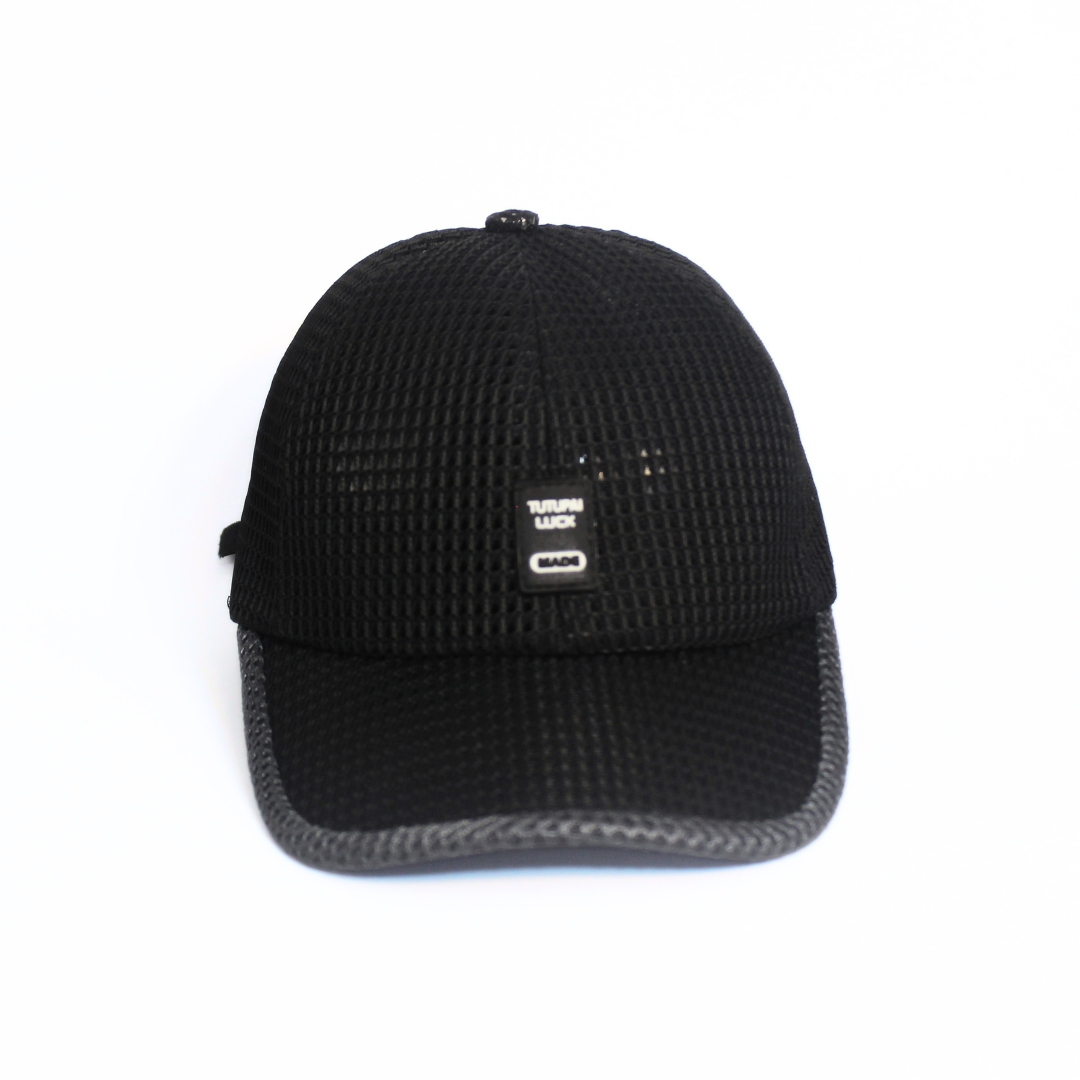 BLACK MESH LINK BASEBALL CAP