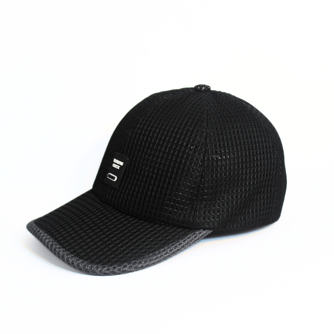 BLACK MESH LINK BASEBALL CAP