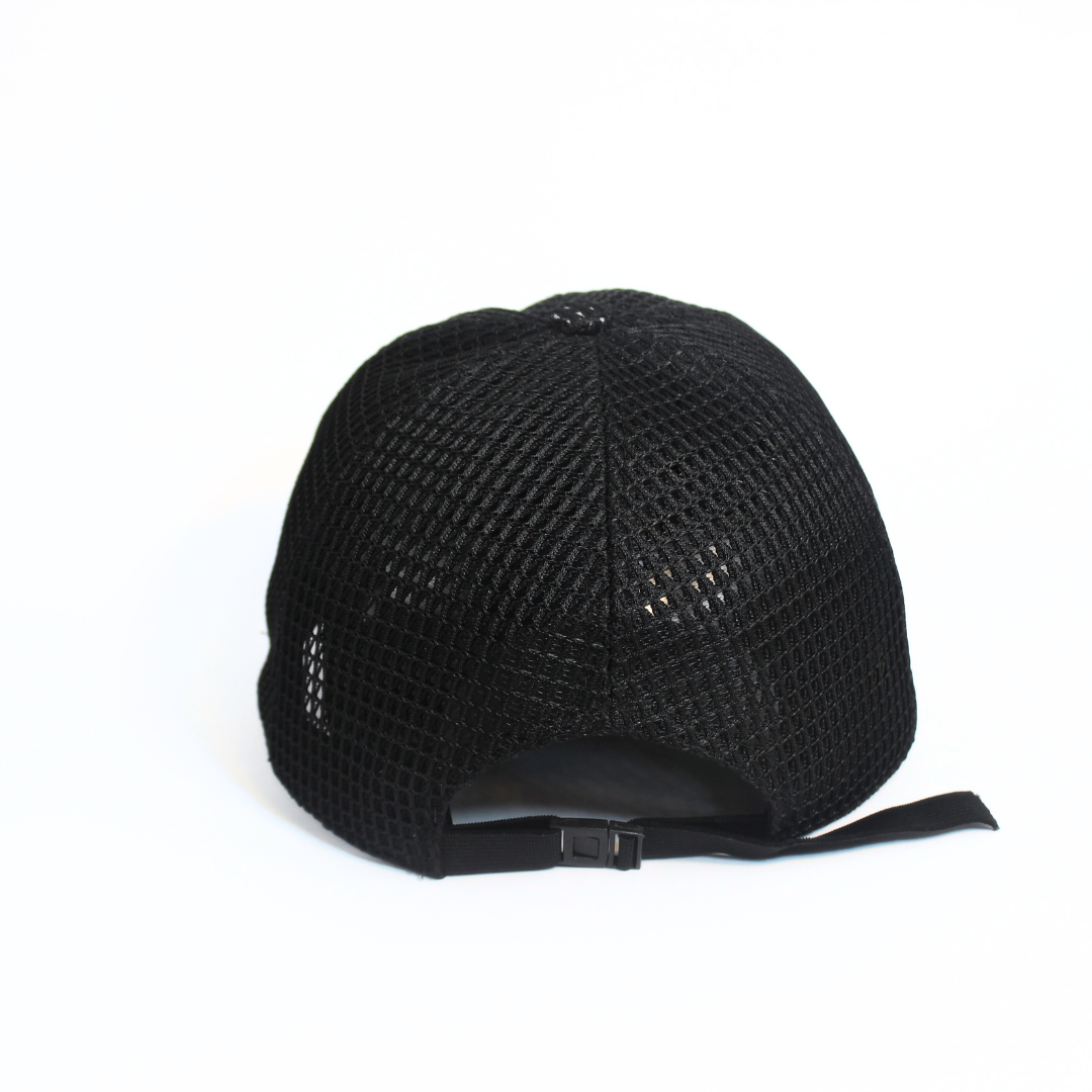 BLACK MESH LINK BASEBALL CAP