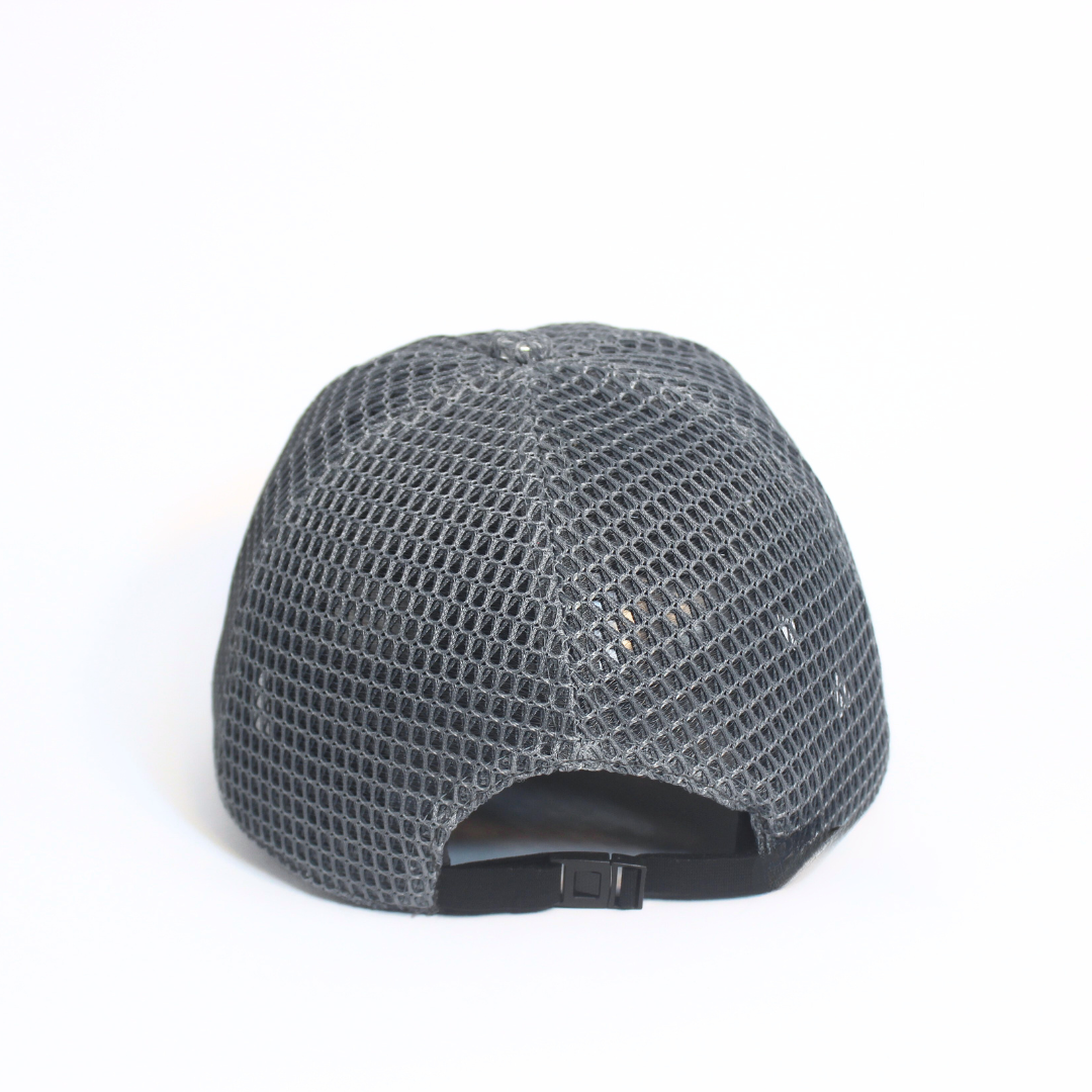 DARK GREY MESH LINK BASEBALL CAP