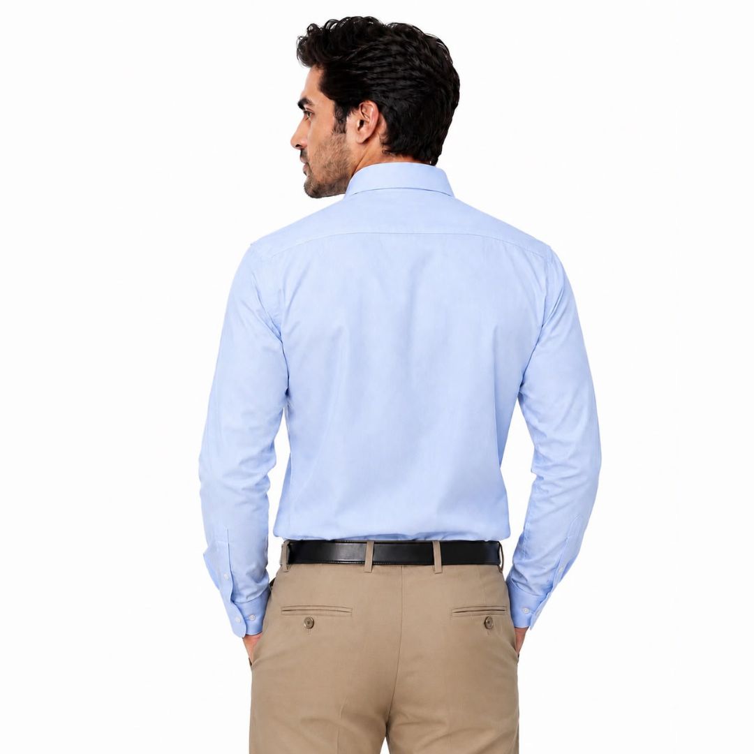 SKY BLUE REGULAR FIT FORMAL SHIRT