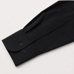 BLACK REGULAR FIT FORMAL SHIRT