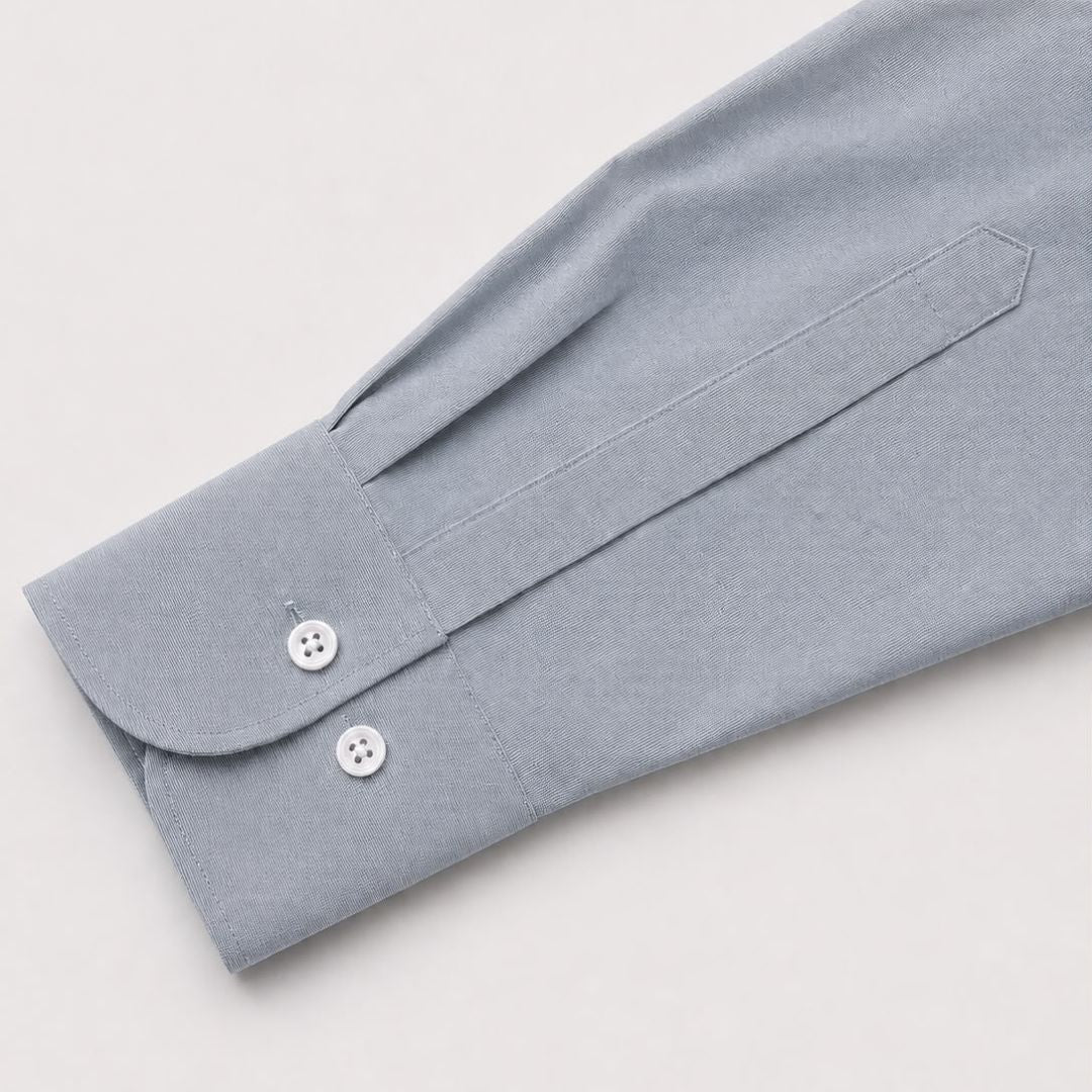 LIGHT GREY REGULAR FIT FORMAL SHIRT
