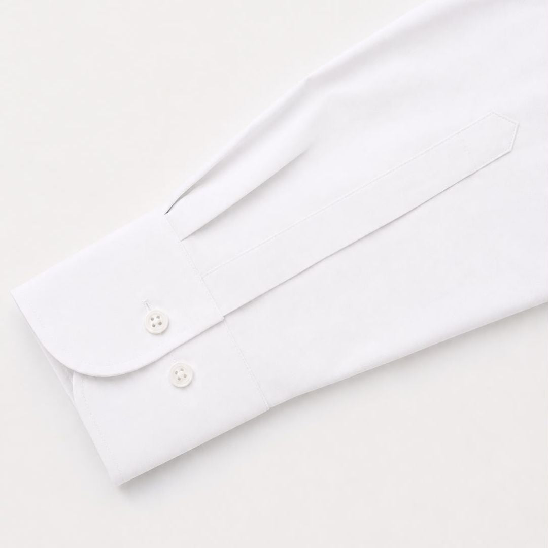 WHITE REGULAR FIT FORMAL SHIRT