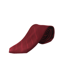 MAROON  WIDE STRIPED TIE