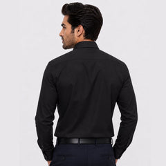 BLACK REGULAR FIT FORMAL SHIRT