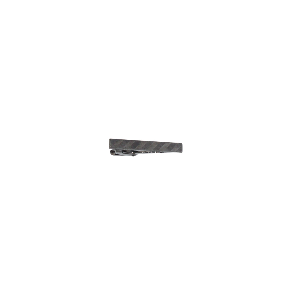 CHARCOAL PINSTRIPE MINI TIE CLIP