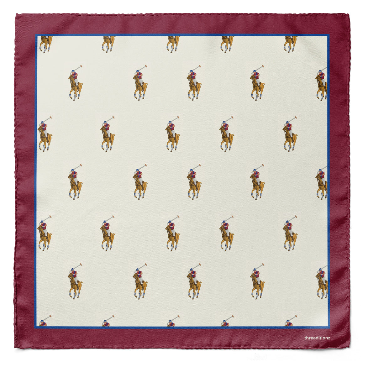 THE WHITE POLO STANDARD SILK POCKET SQUARE