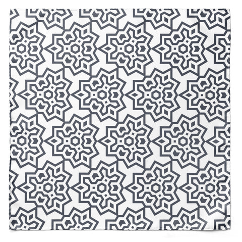 FLORAL INDIGO SILK SCARF & POCKET SQUARE SET