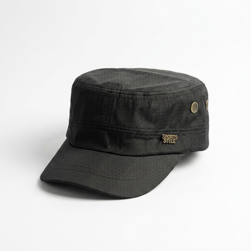 JET BLACK ZEPHYR PARACHUTE CADET CAP