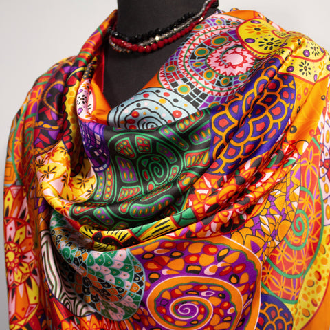 Whirls & Swirls SILK SCARF