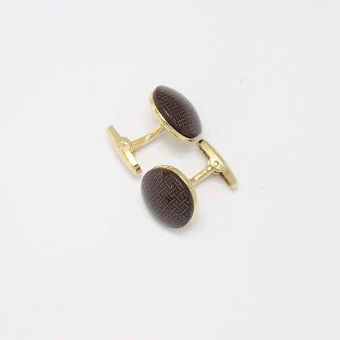 Brown Weaved Enchantment Cufflinks