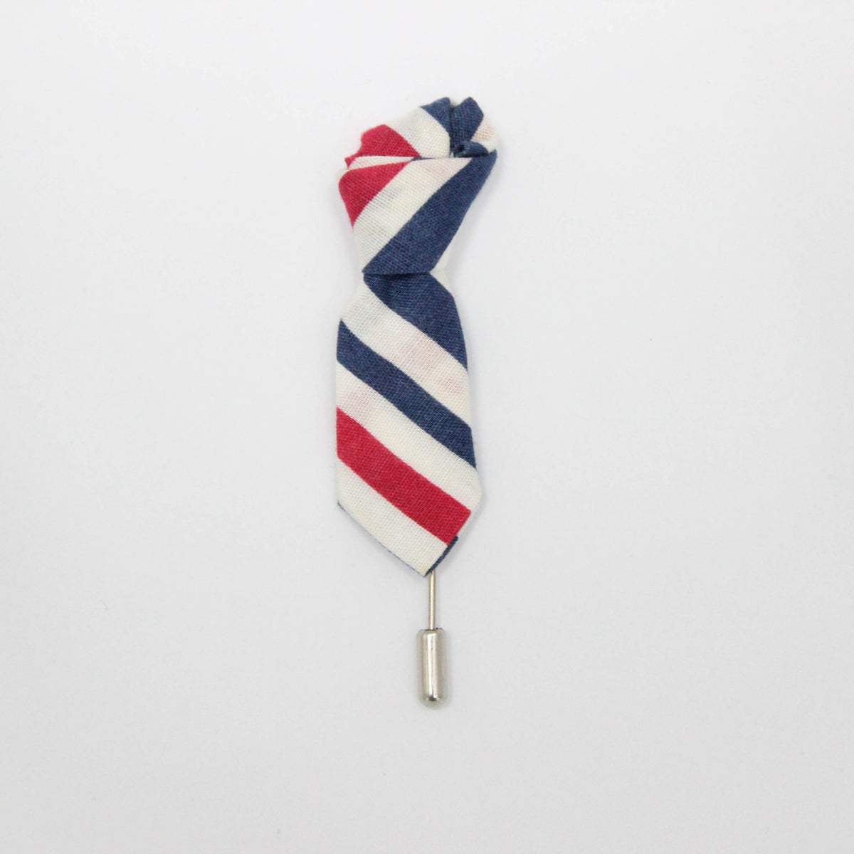Dapper Striped Tie Lapel Pin