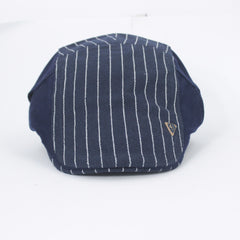 BLUE COTTON IVY DUCKBILL STRIPED CAP