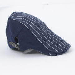 BLUE COTTON IVY DUCKBILL STRIPED CAP