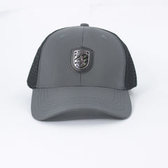 MIDNIGHT GREY BLACKOUT TRUCKER CAP