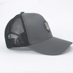 MIDNIGHT GREY BLACKOUT TRUCKER CAP